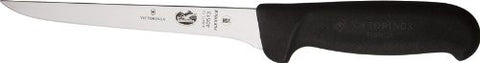 Victorinox Cutlery Boning, 6" straight, narrow, flexible blade, black Fibrox handle