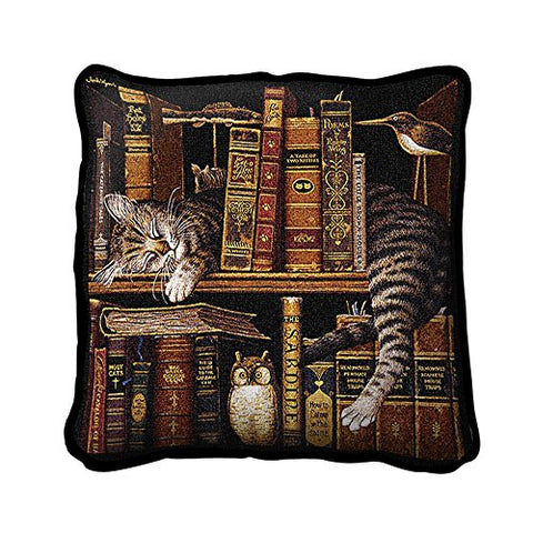 Frederick The Literate Pillow - 17 x 17