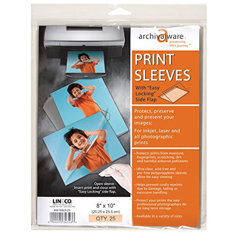 Sleeves, Clear Open 8" X 10", 25pk