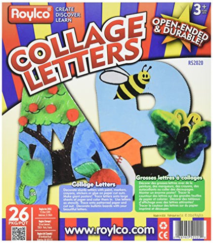 Collage Letters,  9" 26/pkg