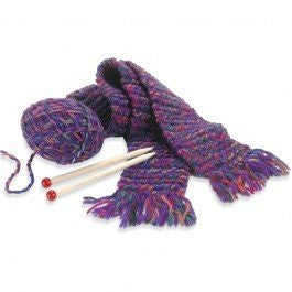 Quick To Knit Scarf: Purple