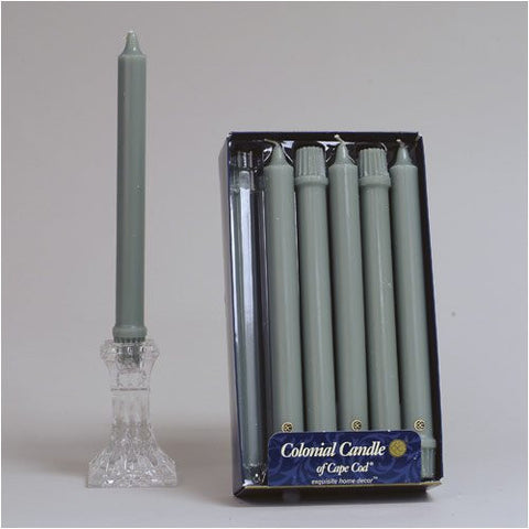 Colonial Green 12" Classic Dinner Candles, Box of 12