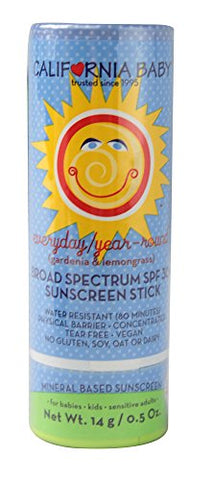 California Baby SPF 30 + Sunblock Stick, .5 oz