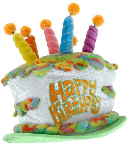 rainbow birthday cake hat