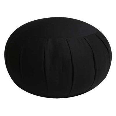 Kapok Zafu Meditation Cushion, Black - Made in USA