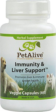 Native Remedies PetAlive Immunity and Liver Support -- 60 Veggie Capsules