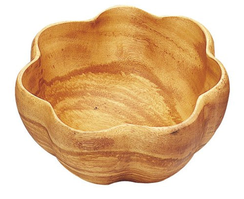 Acacia Wood Round Flared Bowl, 6" x 3"