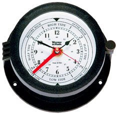 Bluewater Quartz Time & Tide Clock, Dial: 3.75", Overall Diameter: 5.5", Depth: 2.875", 11 oz
