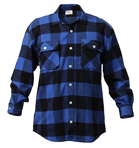 Blue Extra Heavyweight Flannel Shirt - Extra Large