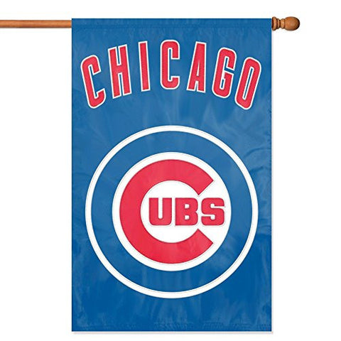Chicago Cubs Applique Banner Flag (44" x 28")