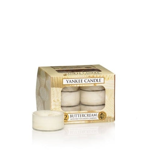 Buttercream - Box of 12 Scented Tea Lights Yankee Candle