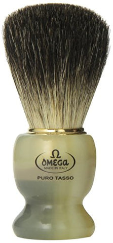 63171 Black Badger Shaving Brush, Resin Handle and Stand, Beige