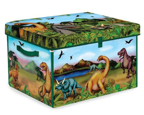 Neat‐Oh!® ZipBin® 160 Dinosaur Collector Toy Box & Playset w/ 2 Dinosaurs