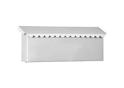 Wall Mounted City Mailbox - White Textured (Horz.) 15W 6-1/4H 3D