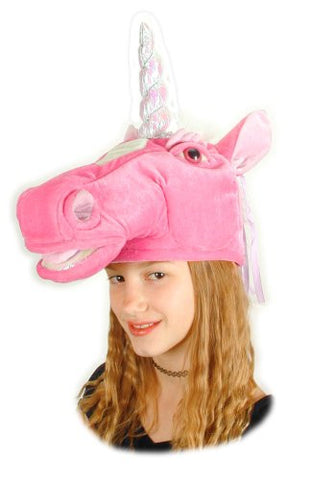 kids unicorn pink puppet hat