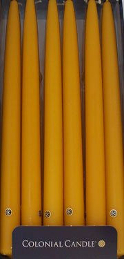 Butterscotch 10" Handipt Taper Candles, Box of 12
