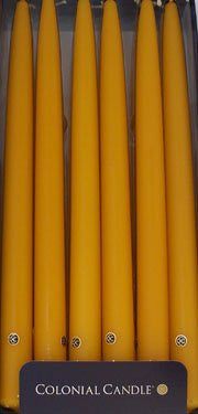 Butterscotch 12" Handipt Taper Candles, Box of 12