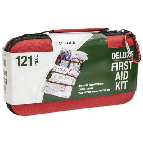 Deluxe Hard-Shell Foam First Aid Kit - 121 Piece