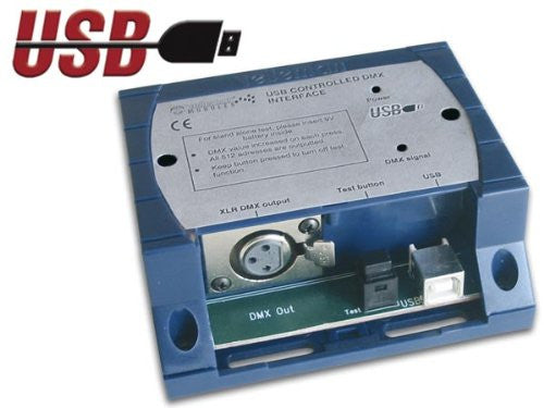 USB Controlled DMX Interface, 4.2 x 4 x 1.75"