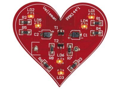 SMD Flashing Heart, 1.9 x 1.7 x 0.3"