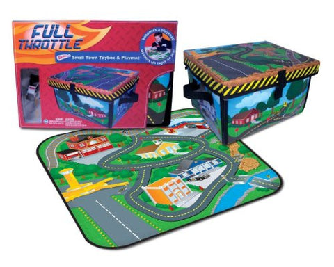 Neat‐Oh!® ZipBin® Full Throttle™ Small Town 220 Car Toy Box & Playset w/ 1 Car