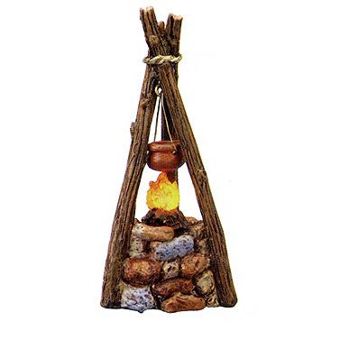 3.75" B/O LITED CAMPFIRE W/LED BATTERY INCLUDED