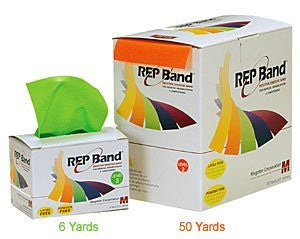 REP Band Latex-Free Resistive Exercise - 6 Yard Rolls - Green (Level 3)