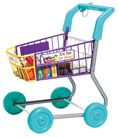 Shopping Trolley, Multicolor Supplied with Imitation Food Cartons