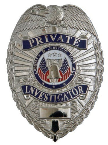 Private Investigator - Breast Badge - Nickel