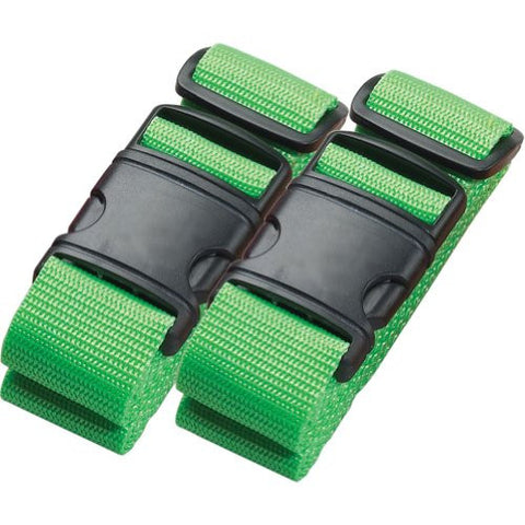 Belle Hop Neon Luggage Belt - set of 2 - Neon Green