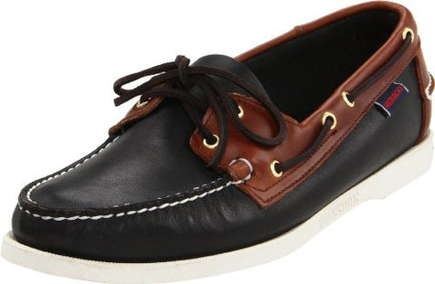 Sebago Men's Spinnaker Shoe,Black/Brown,9.5 W US