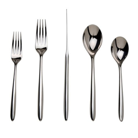 Dune Flatware 5 Piece Place Setting, 18/10 Stainless Steel