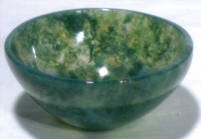 2" Green Moss Agate Devotional Bowl