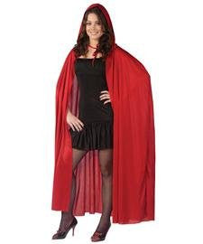 68" Hooded Cape ASST 3 COLORS RED