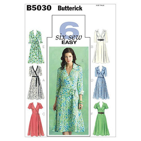 Butterick - Misses' Wrap Dresses, Belt and Sash, 8-10-12-14