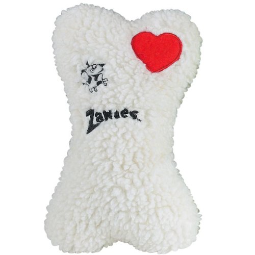 Zanies Embroidered Heart Berber Bones - White