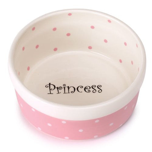 Pet Studio Polka Dot Dishes - Pink/Princess, 48 oz