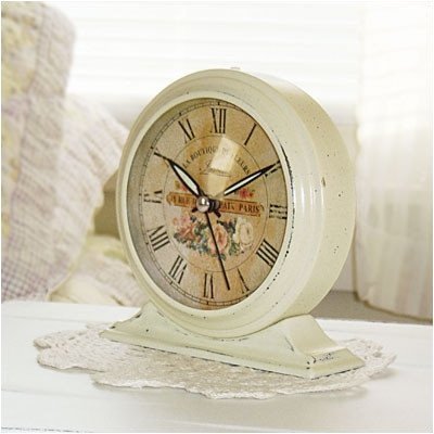 Boutique de Fleur - Tabletop Alarm Clock, 5.5" x 5.5" x 2"