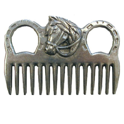 Aluminum Mane Comb with Horse Head