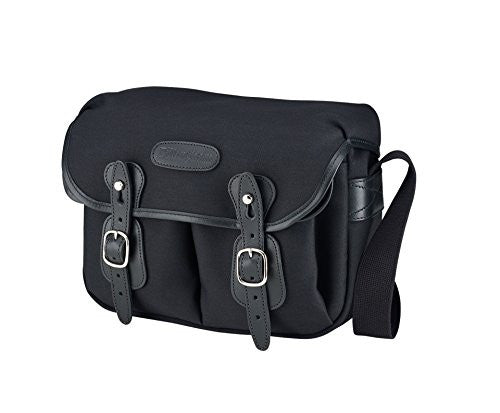 Hadley Small Camera Bag - Black Canvas/Black Leather Trim, H 8 x L 11.5 x D 4.8”