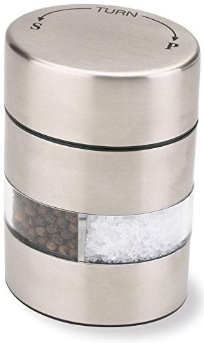 Stainless Steel Peppermill and Salt Mill Combo, 4"