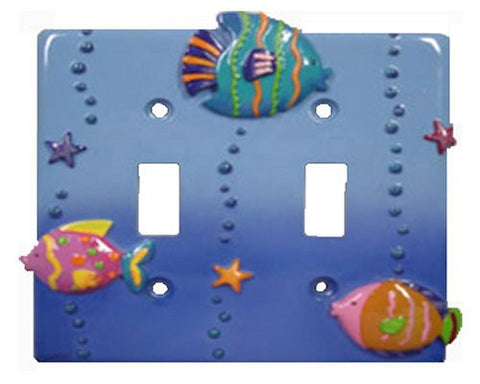 Fish Playground Double Switch plate in a Card