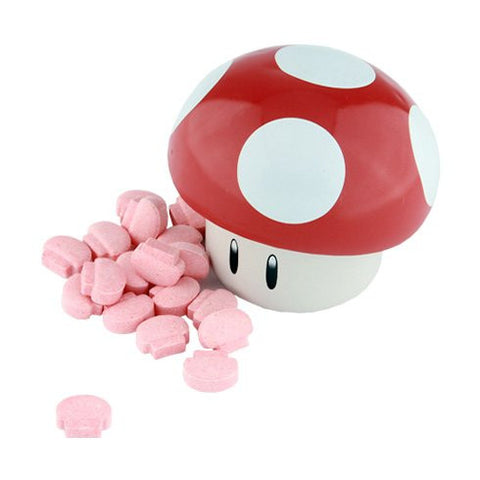New Super Mario Brothers Red Mushroom Candy Tin [Cherry Sours]
