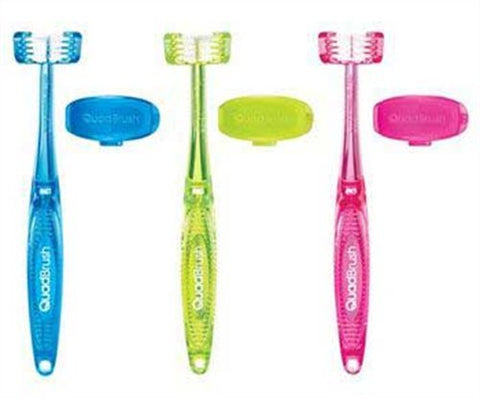Quadbrush Toothbrush with Holder - Assorted