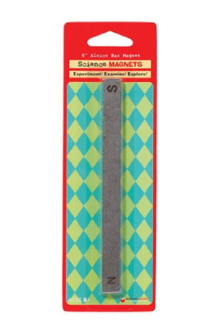 Alnico Bar Magnet 6" N/S Poles Stamped