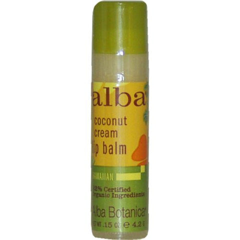 Alba Botanica Hawaiian Lip Balms Coconut Cream Lip Balm 24/.15 OZ