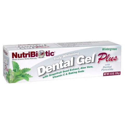 NutriBiotic Dental Gel Plus with Dental Peroxide Wintergreen -- 4.5 oz
