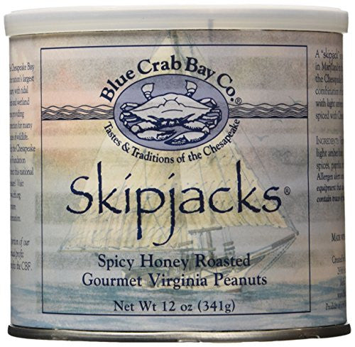 Skipjacks Spicy Honey Roasted Peanuts - 12 oz