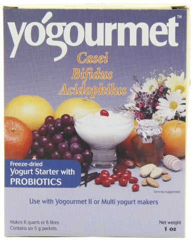 Yogourmet Casei Bifidus Acidophilus Probiotic Yogurt Starter, 1 Ounce, 6-Count Boxes (Pack of 2)