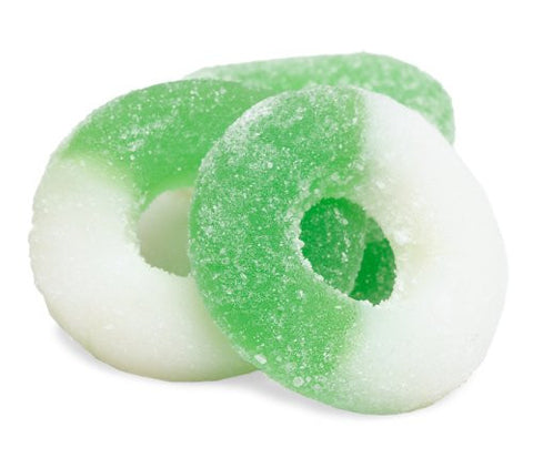 Green Apple Gummi Rings Candy 4.5 LBS pack of 2